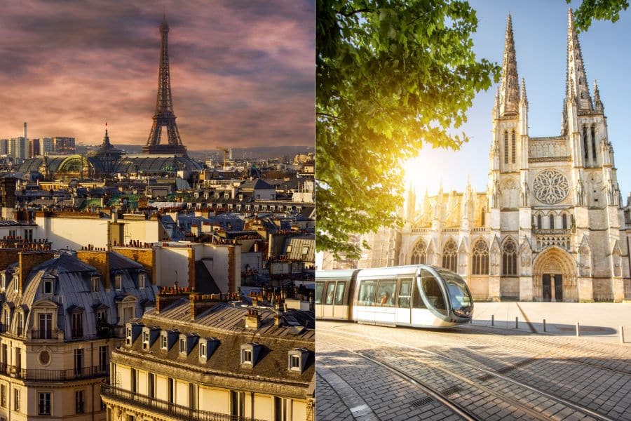 Photo de paris et photo de Bordeaux
