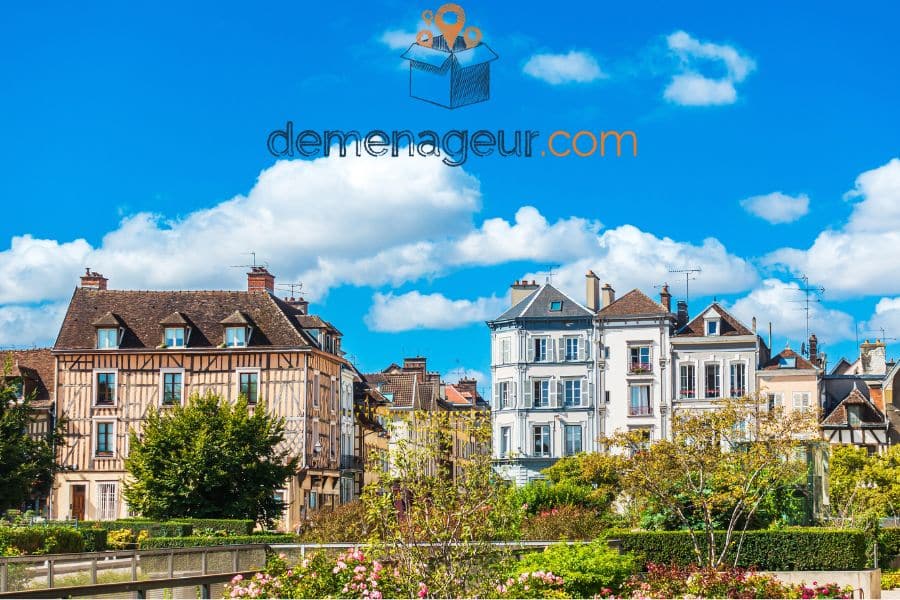 Paysage de la ville de Troyes dans l'Aube