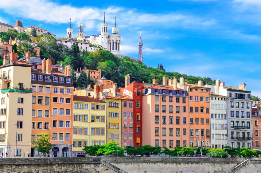 Déménagement Paris-Lyon - photo de Lyon et de la basilique de Fourvière